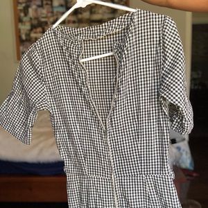 gingham jumpsuit